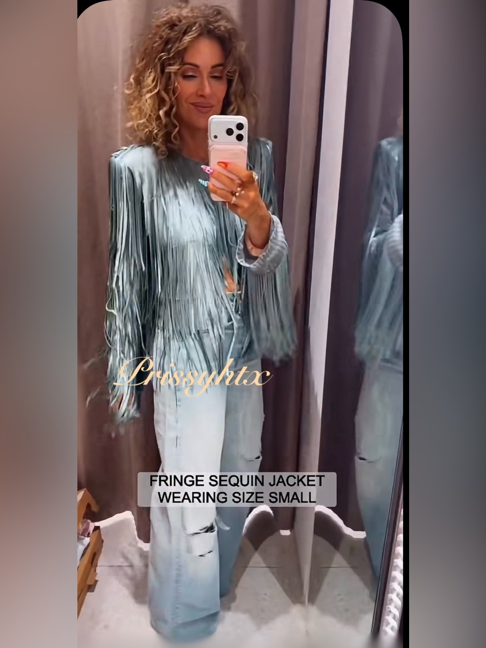 ZARA ZW COLLECTION FRINGED SEQUIN JACKET - Picture 5 of 17